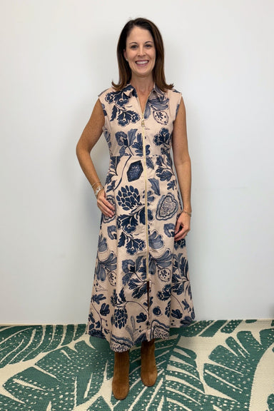 Spartina Lainey Shirt Dress - Serpentine Foliage - Spartina