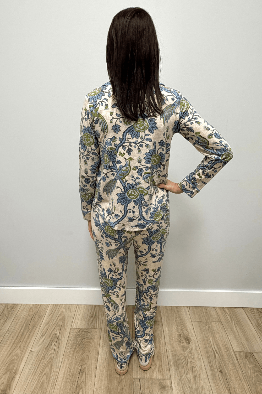 Spartina Pajama Pant Japonica Bird Green - Spartina