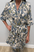 Spartina Pajama Ruffle Robe Japonica Bird Green - Spartina