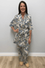 Spartina Pajama Ruffle Robe Japonica Bird Green - Spartina