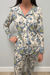 Spartina Pajama Top Japonica Bird Green - Spartina