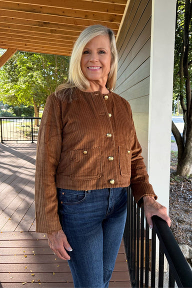 Spartina Piper Corduroy Jacket In Toffee - Spartina