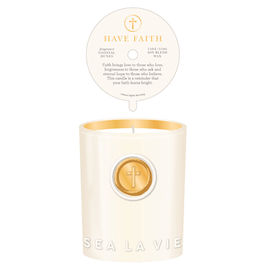 Spartina Sea La Vie Candle - Have Faith/Cross - Spartina
