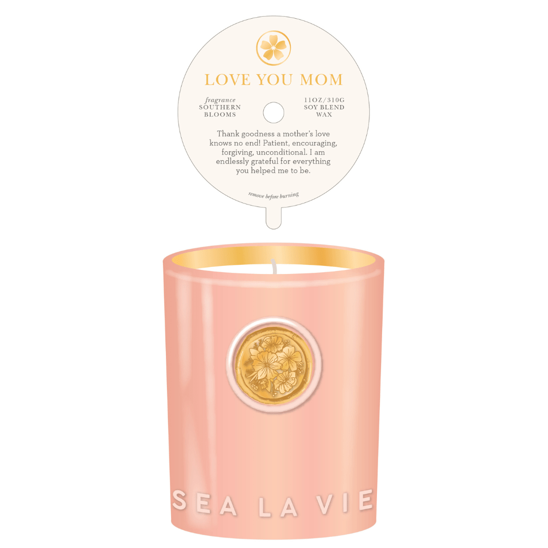 Spartina Sea La Vie Candle - Love You Mom/Bouquet - Spartina