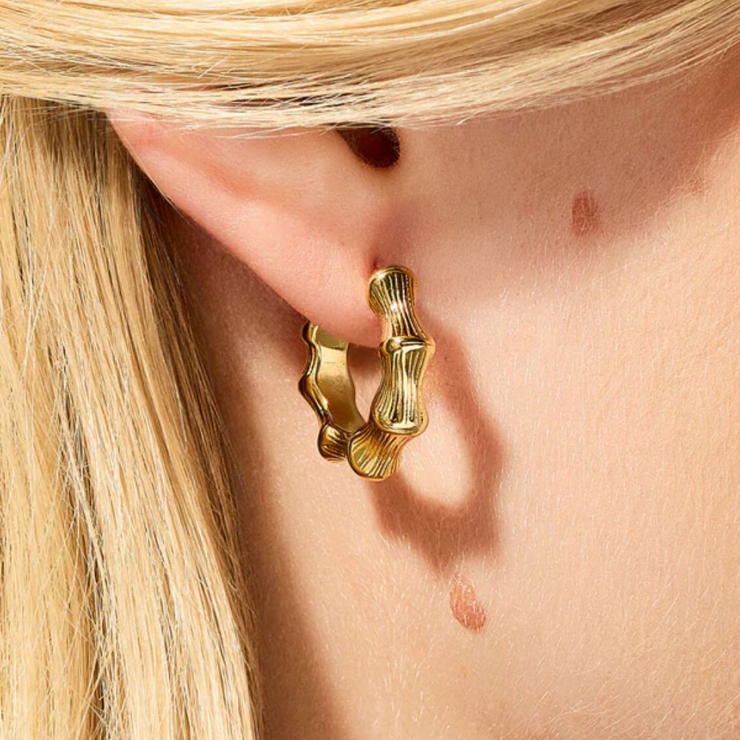 Spartina Splash Bamboo Hoop Earrings - Spartina