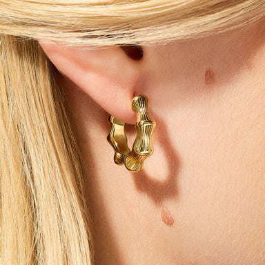 Spartina Splash Bamboo Hoop Earrings - Spartina