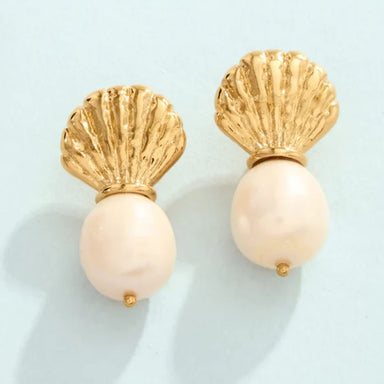 Spartina Splash Pearl Shell Stud Earrings - Spartina