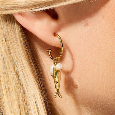 Spartina Splash Sardines Convertible Hoop Earrings - Spartina