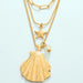 Spartina Splash Scallop Shell Layered Necklace - Spartina