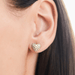Spartina Splash White Opal Sparkling Heart Studs - Spartina