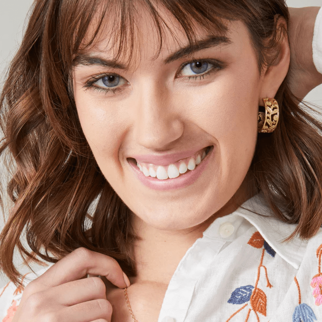 Spartina Vine Hoop Earring - Gold - Spartina