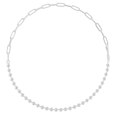 Split Chain - Silver Oval & Ball - 5mm - 18 - Lola