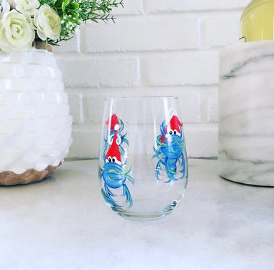 Wine by Design Hand-painted Santa Crab Stemless Glass - The Cottage