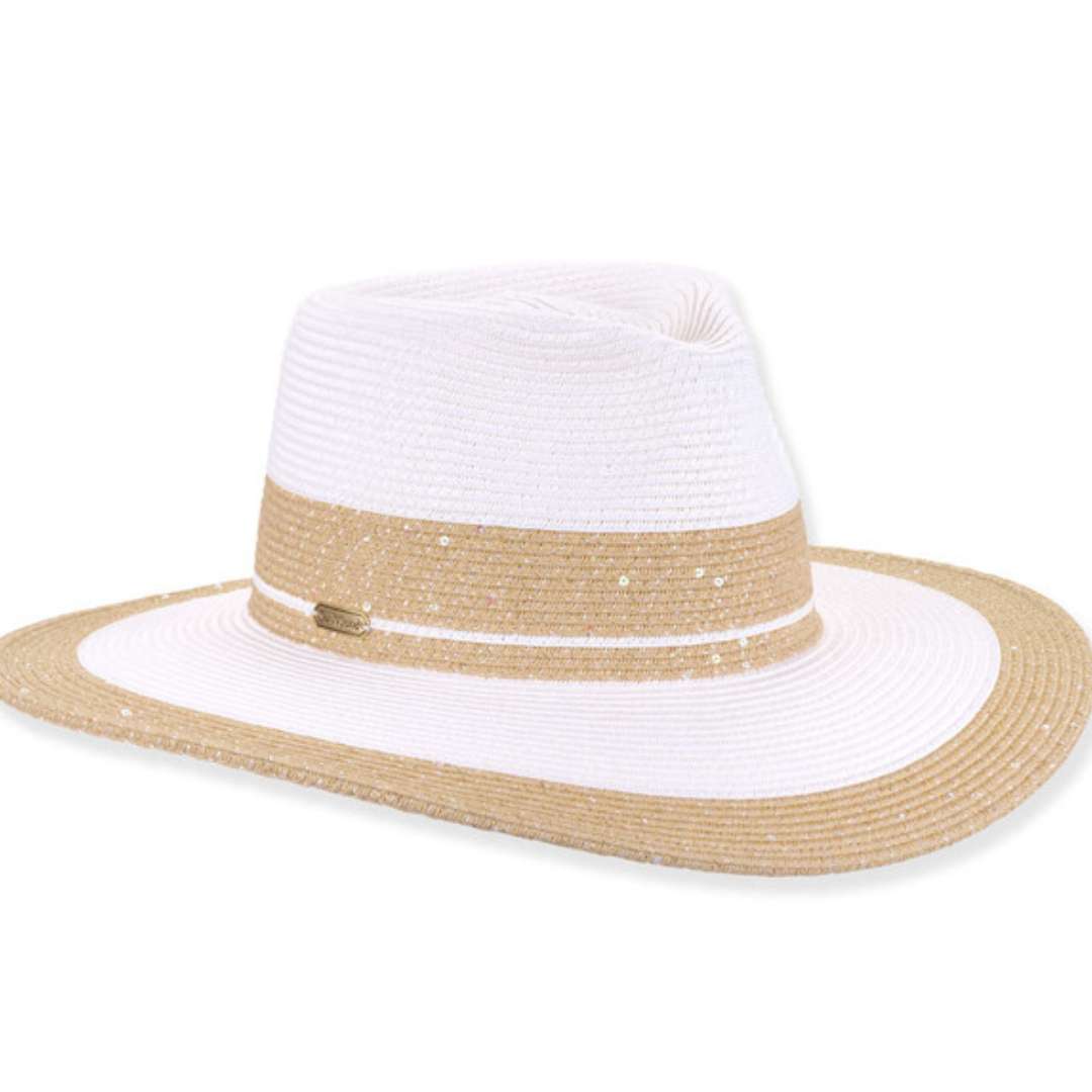 Sun 'N' Sand Metalic Lurex Safari Hat - Natural - Sun 'N' Sand Accessories