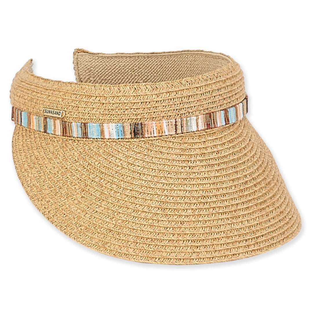 Sun 'N' Sand Paper Braid Visor - Tan - Sun 'N' Sand Accessories