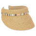 Sun 'N' Sand Paper Braid Visor - Tan - Sun 'N' Sand Accessories