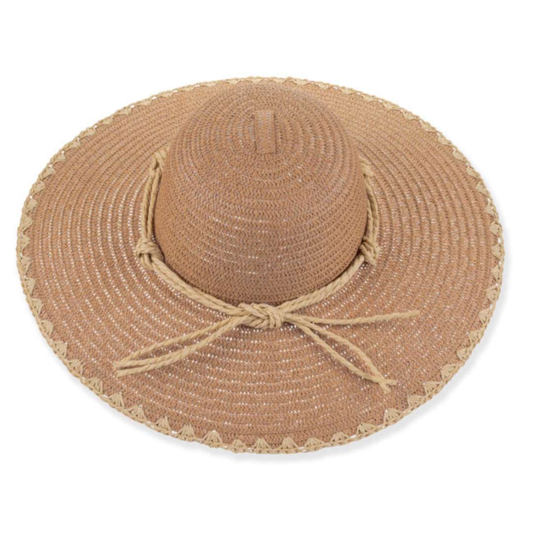 Sun 'N' Sand Paperbraid Floppy Hat - Tan - Sun 'N' Sand Accessories