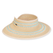 Sun 'n' Sand Turquoise Paperbraid Visor - Brim 4" - Sun 'N' Sand Accessories