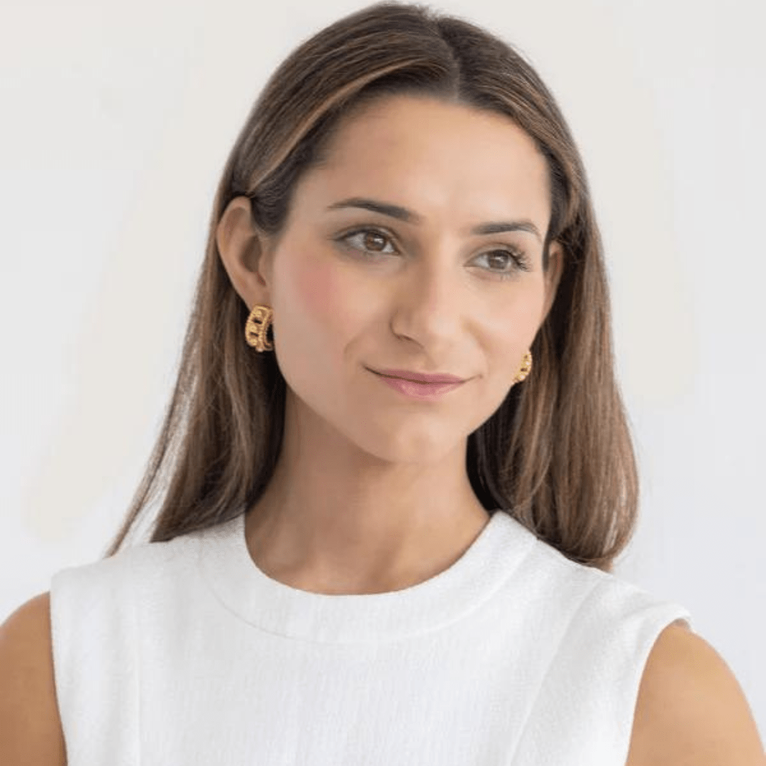 Susan Shaw Small Hoops w/ Center Balls Earrings - Susan Shaw