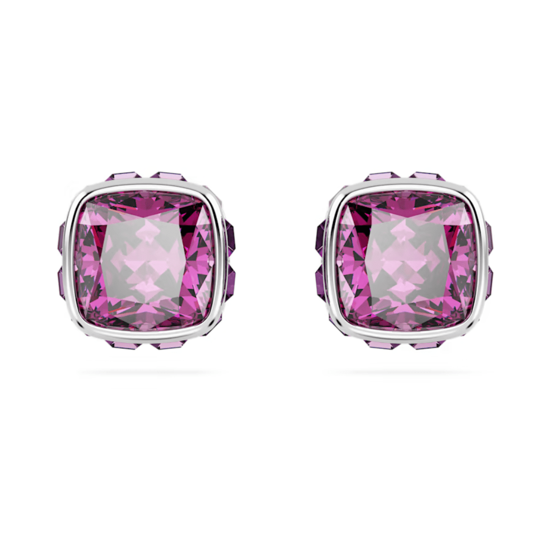 Swarovski Birthstone Square Studs - Silver - Swarovski