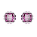 Swarovski Birthstone Square Studs - Silver - Swarovski