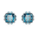 Swarovski Birthstone Square Studs - Silver - Swarovski