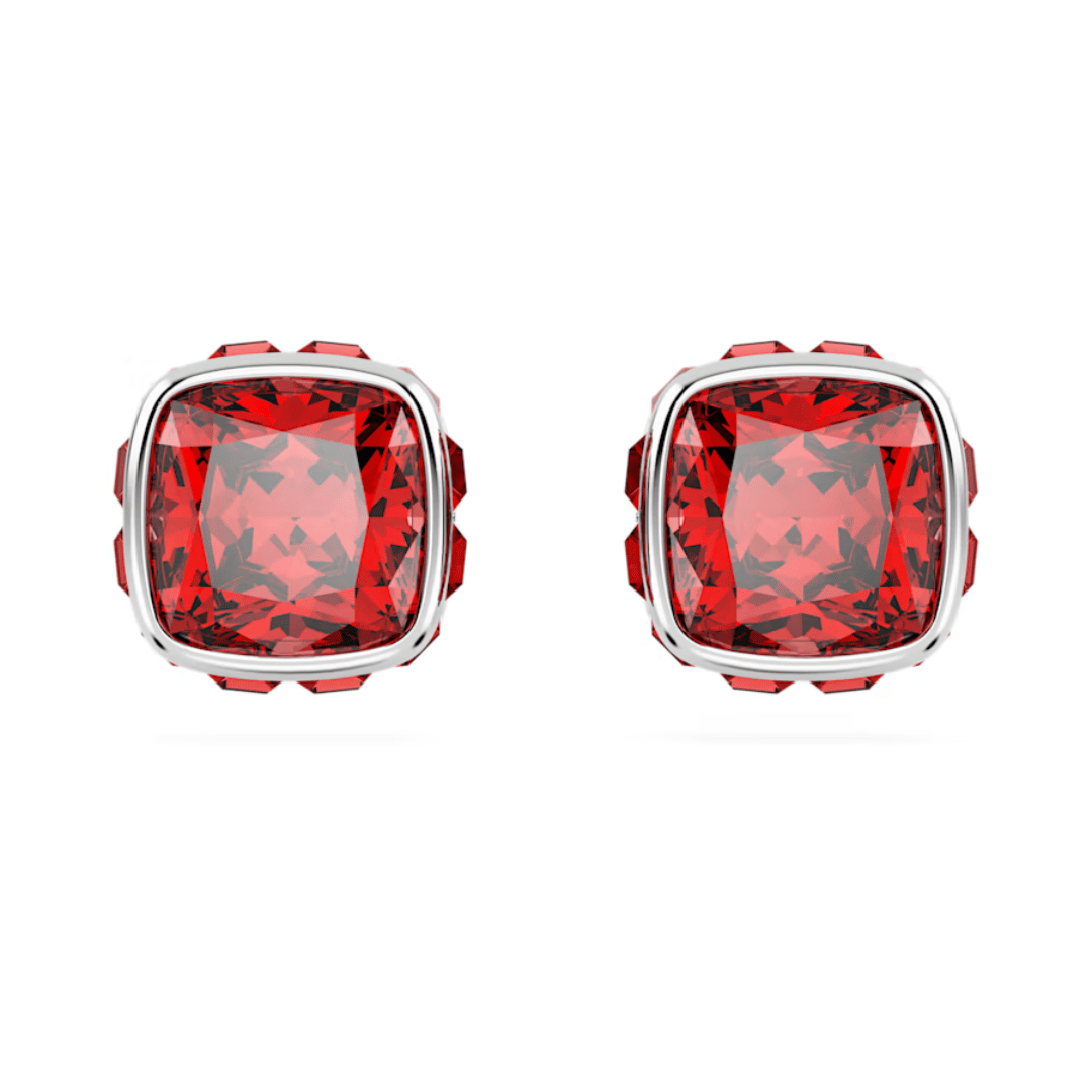 Swarovski Birthstone Square Studs - Silver - Swarovski