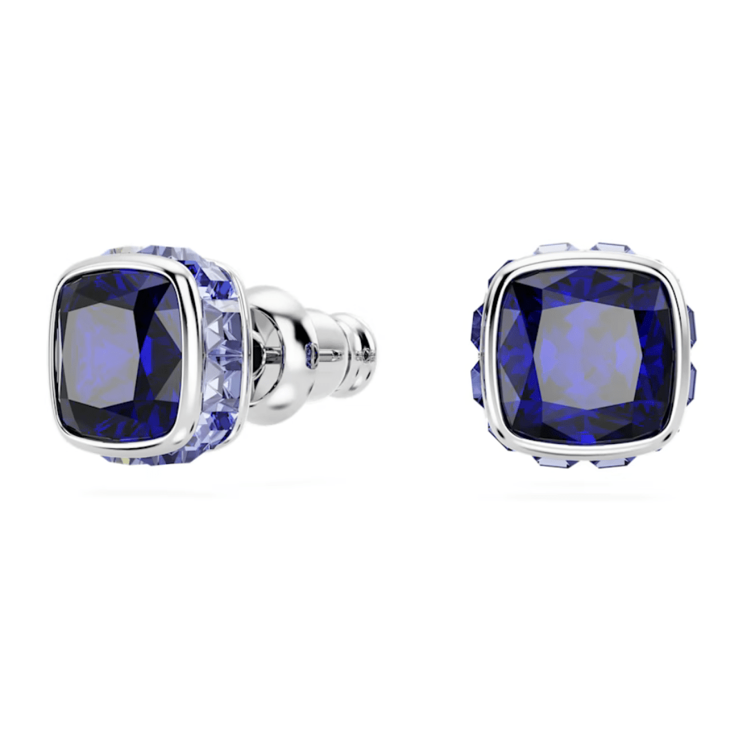 Swarovski Birthstone Square Studs - Silver - Swarovski