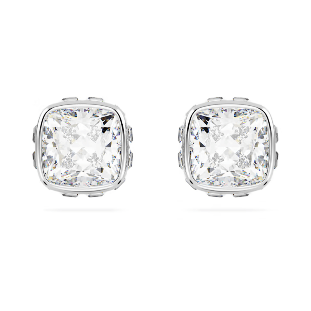 Swarovski Birthstone Square Studs - Silver - Swarovski
