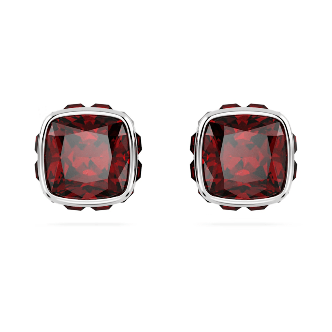 Swarovski Birthstone Square Studs - Silver - Swarovski