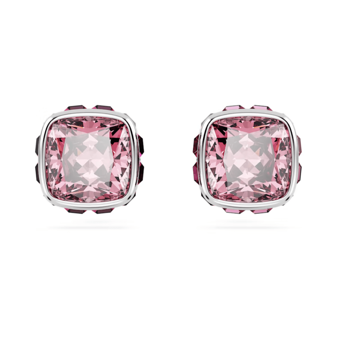 Swarovski Birthstone Square Studs - Silver - Swarovski