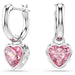 Swarovski Chroma Heart Drop Earrings - Pink/Silver - Swarovski