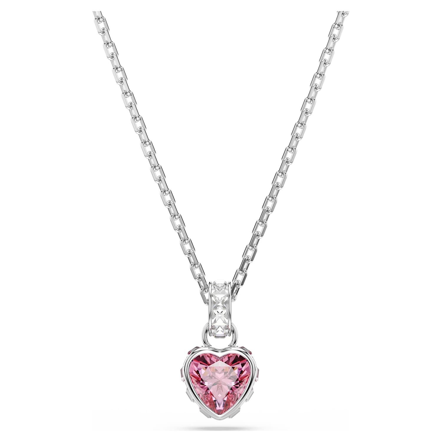 Swarovski Chroma Heart Pendant - Pink/Silver - Swarovski