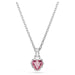 Swarovski Chroma Heart Pendant - Pink/Silver - Swarovski