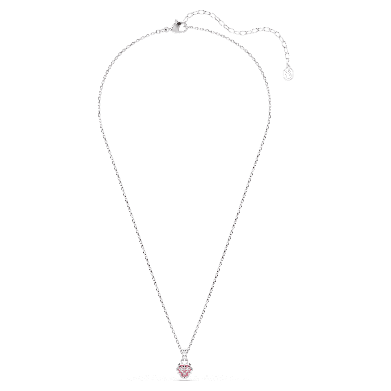 Swarovski Chroma Heart Pendant - Pink/Silver - Swarovski