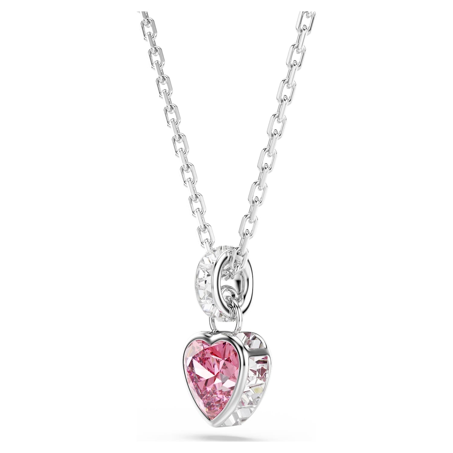 Swarovski Chroma Heart Pendant - Pink/Silver - Swarovski