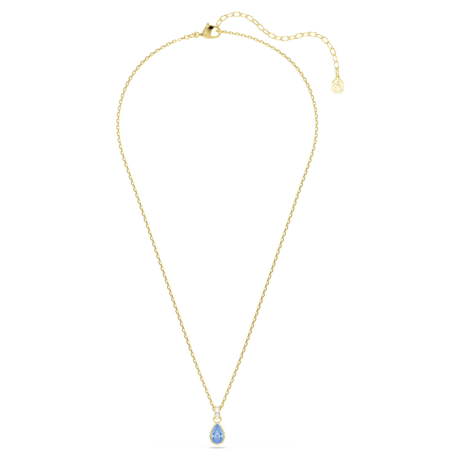 Swarovski Chroma Pear Pendant - Blue/Gold - Swarovski