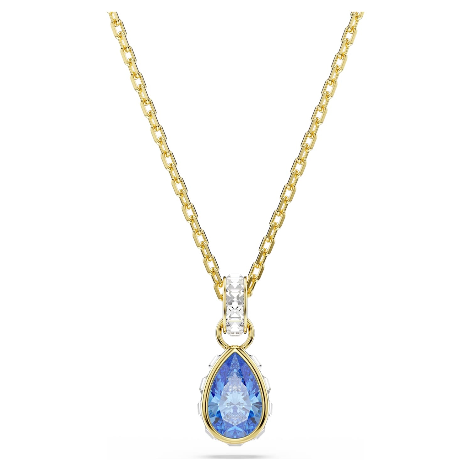 Swarovski Chroma Pear Pendant - Blue/Gold - Swarovski