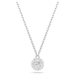 Swarovski Dextera Round Pendant Necklace - White/Rhodium - Swarovski
