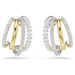 Swarovski Hyperbola Hoop Earrings - White/Mixed Metal - Swarovski
