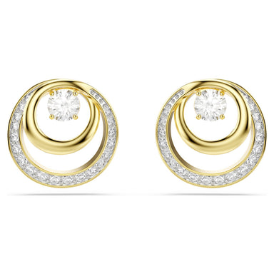 Swarovski Hyperbola Stud Earrings - Gold - Swarovski