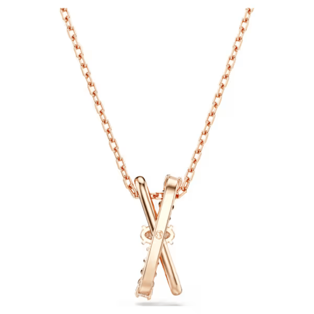 Swarovski Hyperbola Twist Pendant - White/Rose Gold - Swarovski