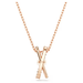 Swarovski Hyperbola Twist Pendant - White/Rose Gold - Swarovski