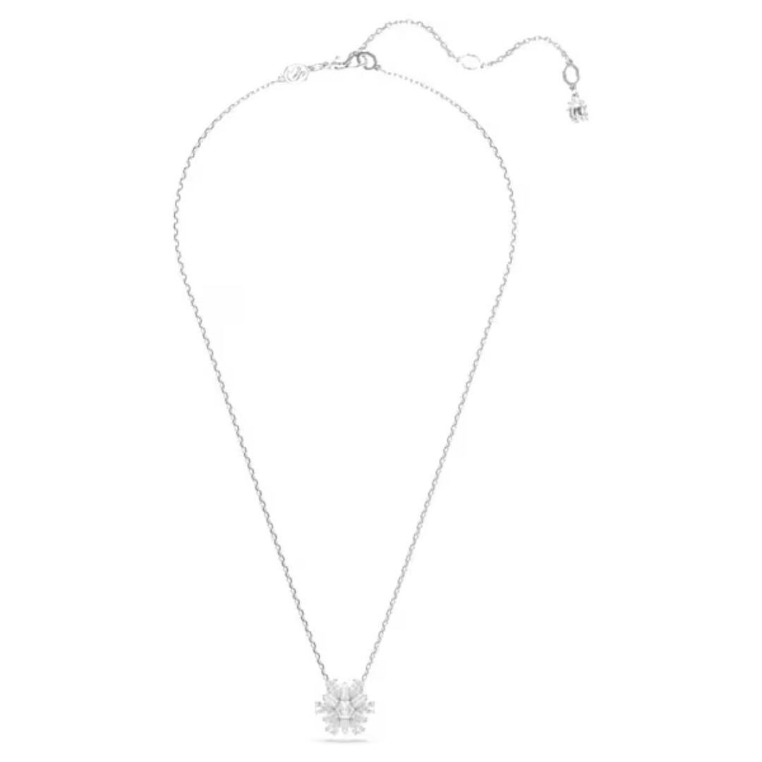 Swarovski Idyllia Snowflake Pendant Necklace - White/Rhodium - Swarovski