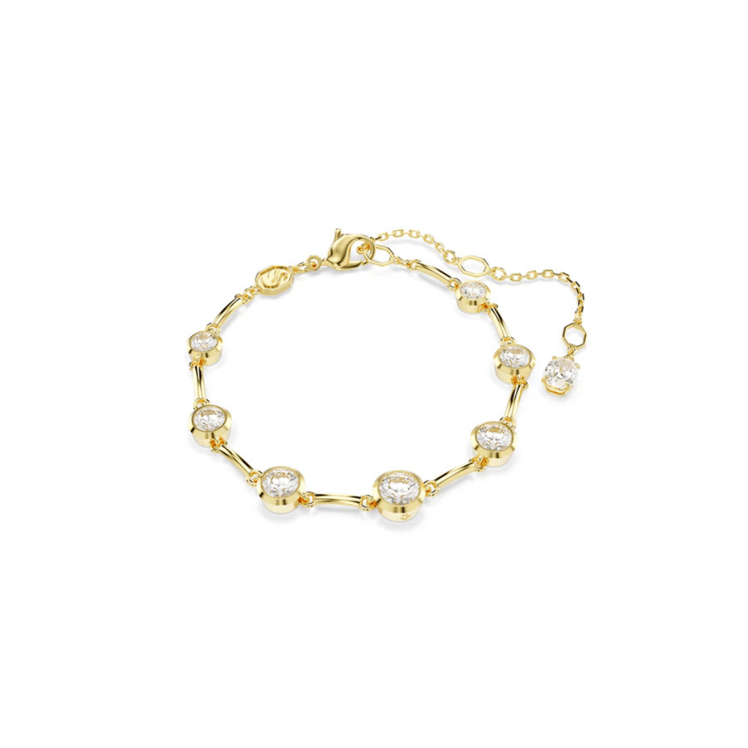 Swarovski Imber Tennis Bracelet - White/Gold Medium - Swarovski