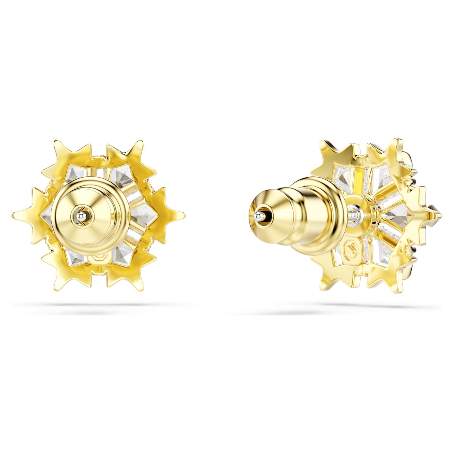Swarovski Magic Snowflake Stud Earrings - Gold - Swarovski