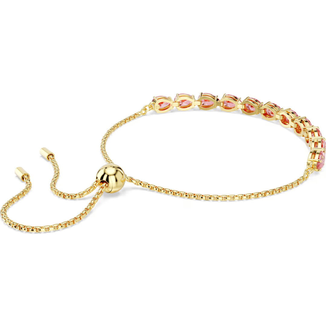 Swarovski Matrix Bracelet - Pear Cut - Pink/Gold - Swarovski
