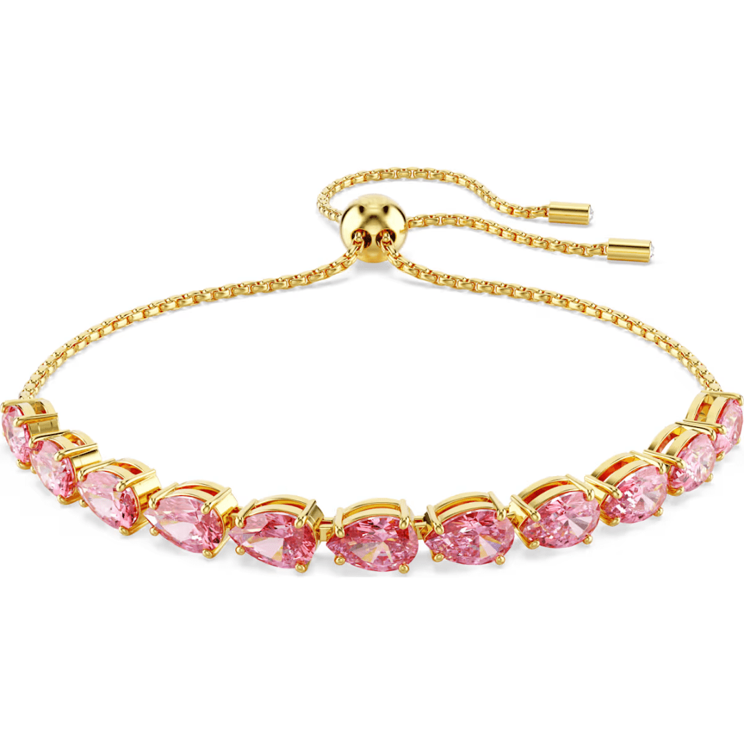 Swarovski Matrix Bracelet - Pear Cut - Pink/Gold - Swarovski