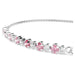 Alternate view of the silver Matrix bracelet with pink and clear stones