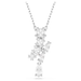 Swarovski Matrix Drop Pendant Necklace - White/Rhodium - Swarovski